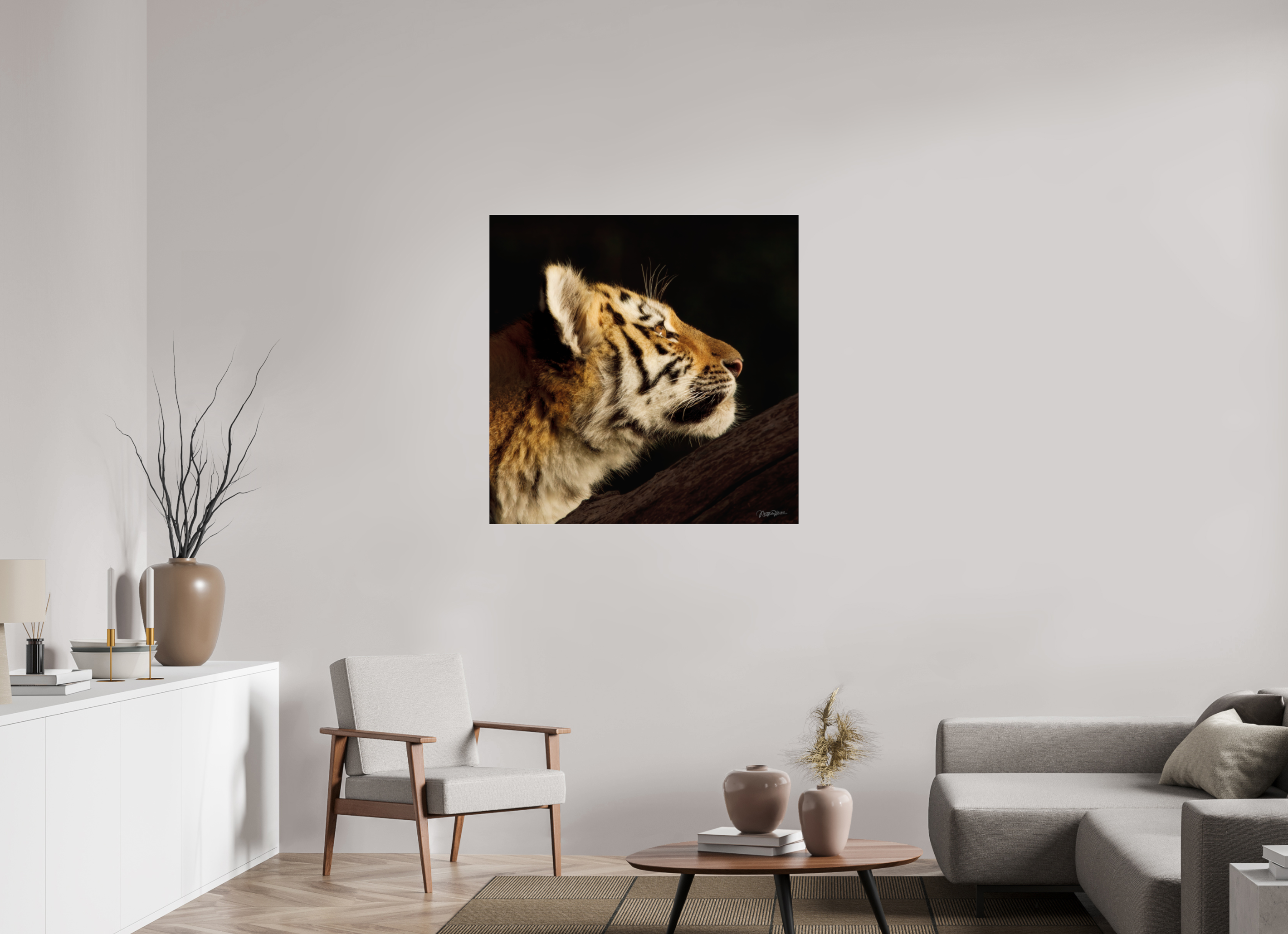 100 x 100 cm, acrylglas, 2mm, zonder lijst Gaze of the Untamed